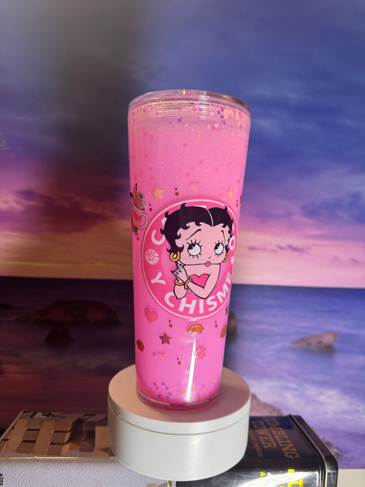 Vasos con técnica Snowglobe