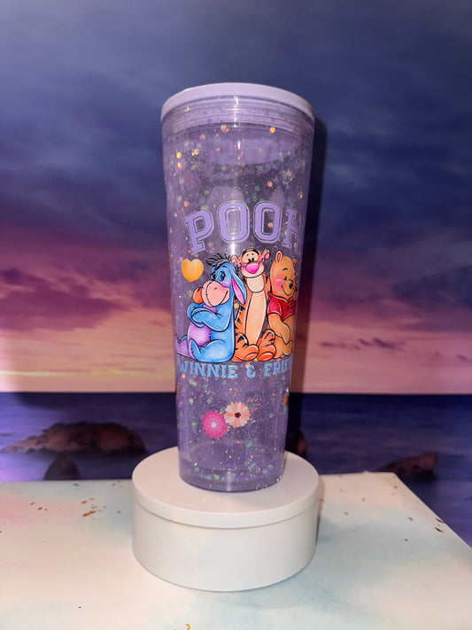Vasos con técnica Snowglobe